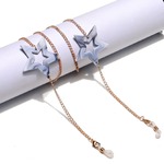 Металлическая цепочка для очков с акриловыми звездами GL1234