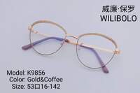Metal ultrathin frames Wilibolo, with rhinstones K9856