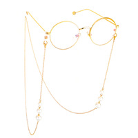 Metal glasses chain with mini-glasses GL517