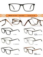 Plastic acetate frame for men with spring hinges B2222-DA