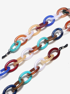 Acrylic mixed color glasses chain GB087