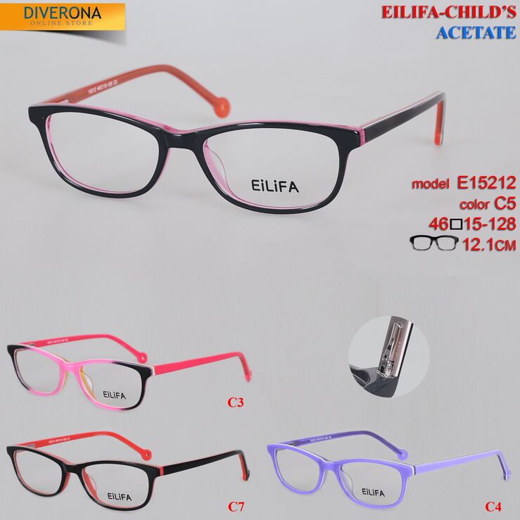 Kids plastic eyeglasses Eilifa E15212