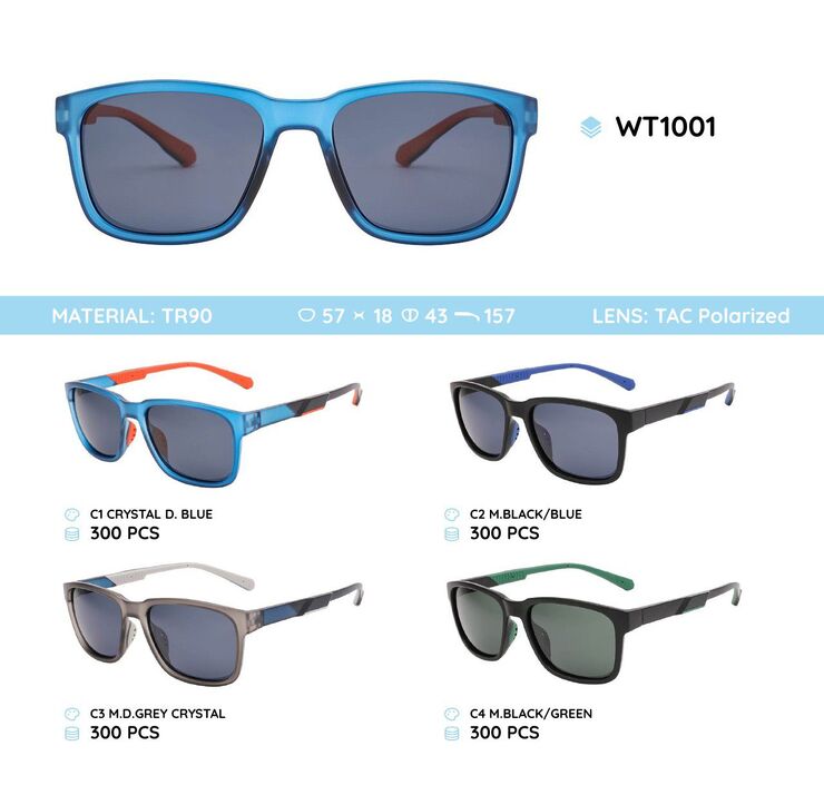 Plastic acetate frame polarized sunglasses WT1001