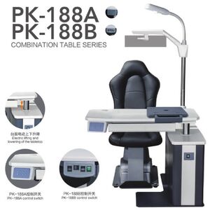 Ophthalmologist workstation, combined table + chair PK-188AB, tabletop 1000*480 mm