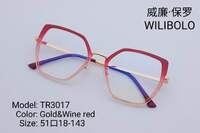 Оправа металл + TR90 ультратонкая женская с флексом Wilibolo TR3017