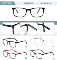 Plastic acetate frame for women with spring hinges A833-DA