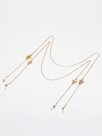 Retro style acrylic mixed color glasses chain GM048