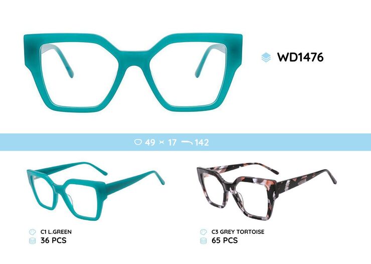 Plastic acetate eyeglasses frame for women WD1476