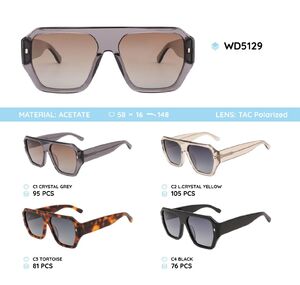 Plastic acetate frame polarized sunglasses WD5129