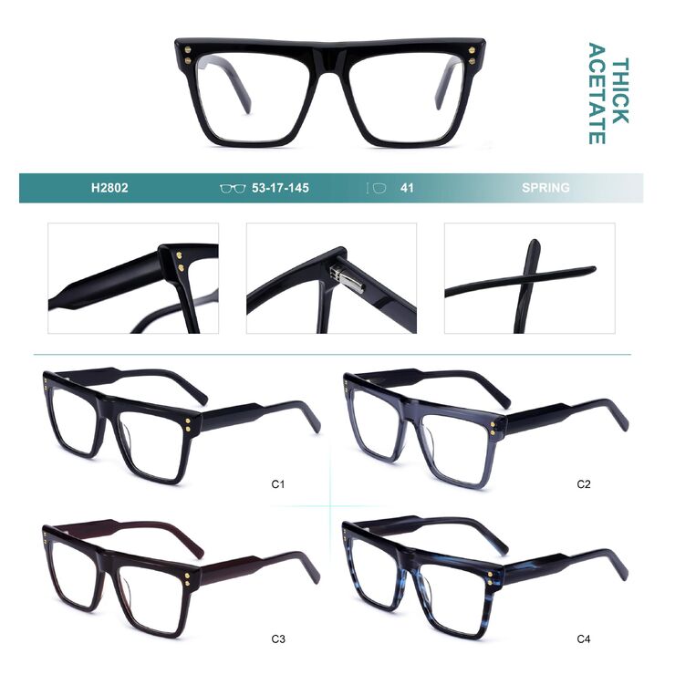 Оправа пластиковая из плотного ацетата с флексом Big City H2802