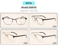 Metal eyeglasses frame for men with spring hinges 260018 (item in stock)