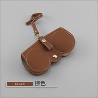 Футляр-чехол из натуральной кожи для очков с подкладкой из микрофибры ZY001