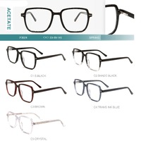 Acetate plastic frames for glasses with spring hinges Big City F3024