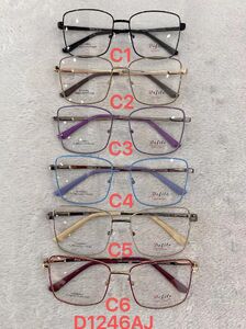 Metal frame for glasses with spring hinges Defile D1246AJ