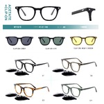 Plastic acetate frame + polarized clip-on Big City M1127S