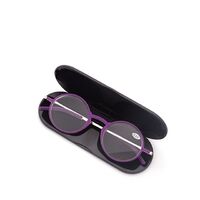 Plastic reading pince-nez glasses TR90 with case 6013-铁盒, diopters from +0,00 to +4.00, RMC=62-64