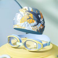 Swimming waterproof anti-fog goggles for kids (3-12 years), with cap, 240-YU