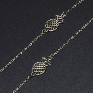 Gold-colored metal non-slip chain, with pineapple, for glasses and masks GL516