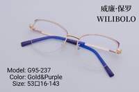 Оправа металлическая ультратонкая, с флексом Wilibolo G95-237