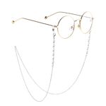 Metal non-slip chain, with pearl, for glasses and masks GL796