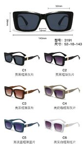 Солнцезащитные пластиковые очки из поликарбоната с пластиковым шарниром 3191W