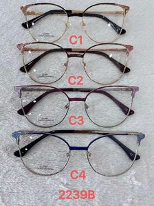 Metal frame for glasses with spring hinges 2239B