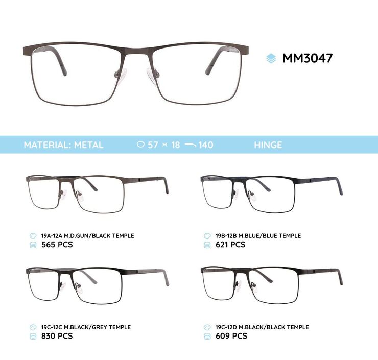 Metal men's frames for glasses MM3047