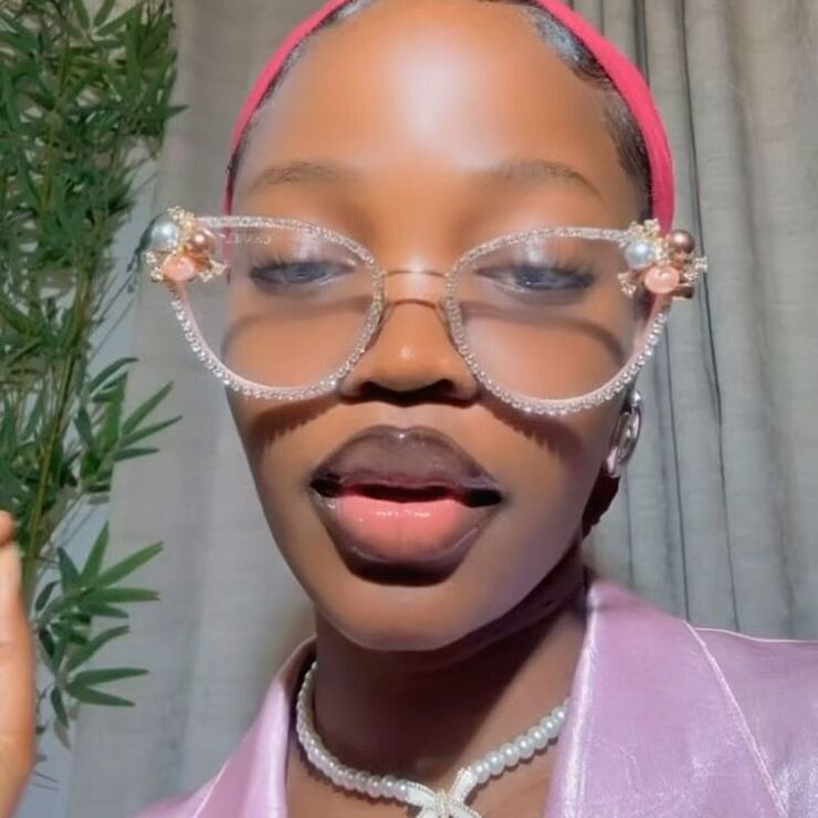 Очки пластиковые женские с защитой от синего света и стразами 2214镶钻-PN