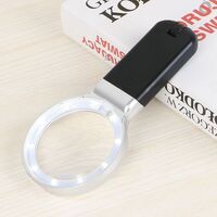 Folding magnifier with universal backlight, magnifying glass with handle 7006B-XX, diameter 70 mm, magnification: 3Х