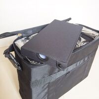 Передвижной бокс (ящик, чемодан, кейс, кофр, органайзер, витрина) на колёсах для оправ и очков на 72 места JS-C221018