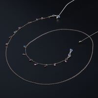 Металлическая нескользящая цепочка золотого цвета, с цветочными глазками, для очков и масок GL871