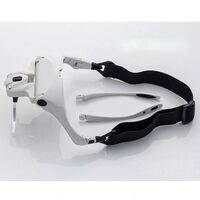 Binocular magnifier with backlight, magnifying glass with head mount 9892B1-XX, magnification: 1X, 1,5X, 2X, 2,5X, 3,5X