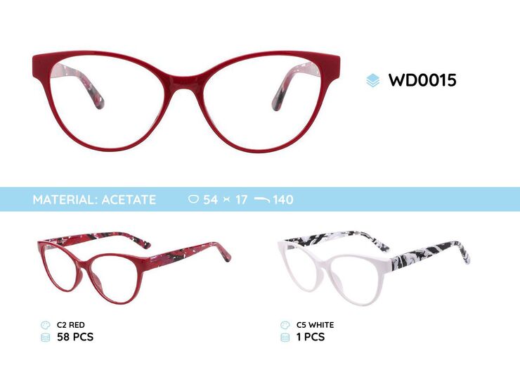 Plastic frames for glasses acetate material WD0015