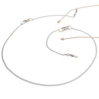 Металлическая нескользящая цепочка серебряного цвета, для очков и масок GL044