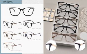 Combined plastic acetate + metal frame for women Big City MS8397B