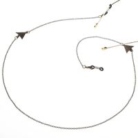 Металлическая нескользящая цепочка бронзового цвета, c треугольником, для очков и масок GL134