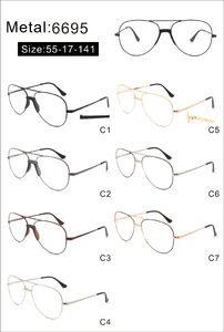 Metal frame with soft nose pad and spring hinges 6695-DA