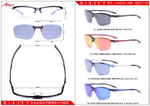 Semi-rimless ultralight sports plastic frame + clip-on Athlly A-6021N (see for discounts)
