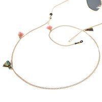 Металлическая нескользящая цепочка золотого цвета, с кисточками, для очков и масок GL028