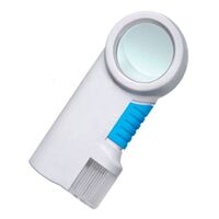 Magnifier with universal backlight, magnifying glass with handle 7011-XX, diameter 38 mm, magnification: 12Х