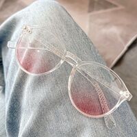 Plastic TR90 glasses with Blue ray cut protection, with case TR2069腮红-2