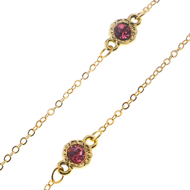 Металлическая нескользящая цепочка золотого цвета, со стразами, для очков и масок GL097