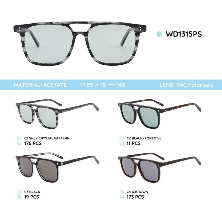 Солнцезащитные поляризационные очки в оправе ацетат WD1315PS
