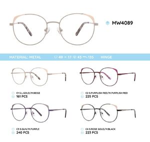 Metal women's frame for glasses MW4089