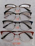 Metal frame for glasses with spring hinges 9724B