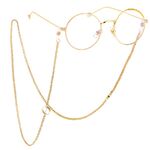 Gold-colored metal non-slip chain, for glasses and masks GL449
