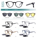 Plastic acetate frame + polarized clip-on Big City M1118S