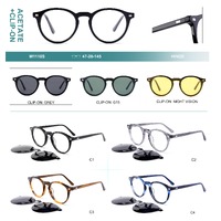 Оправа пластиковая из материала ацетат + насадка поляризационная солнцезащитная (клипон) Big City M1118S