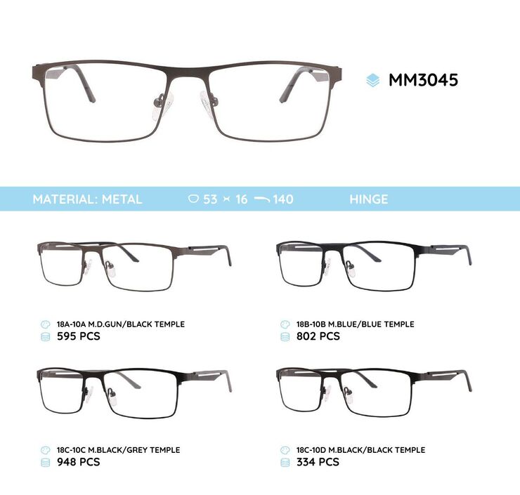 Metal men's frames for glasses MM3045