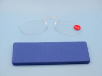 Plastic reading pince-nez glasses TR90 with case mini硅胶, diopters from +1,00 to +3.00 RMC=62-64